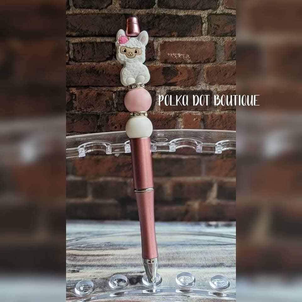 Lamb Silicone Beaded Pen