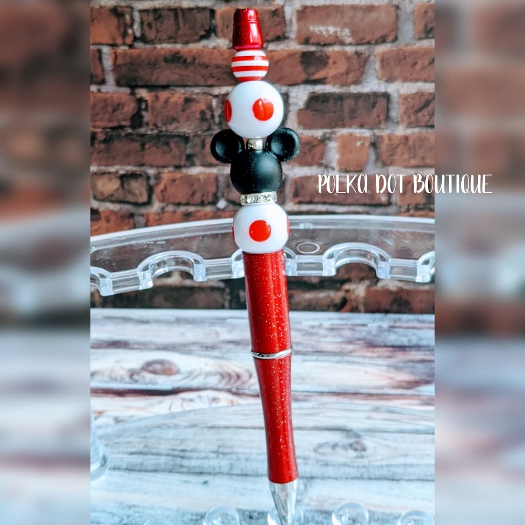Mickey Silicone Beaded Pen