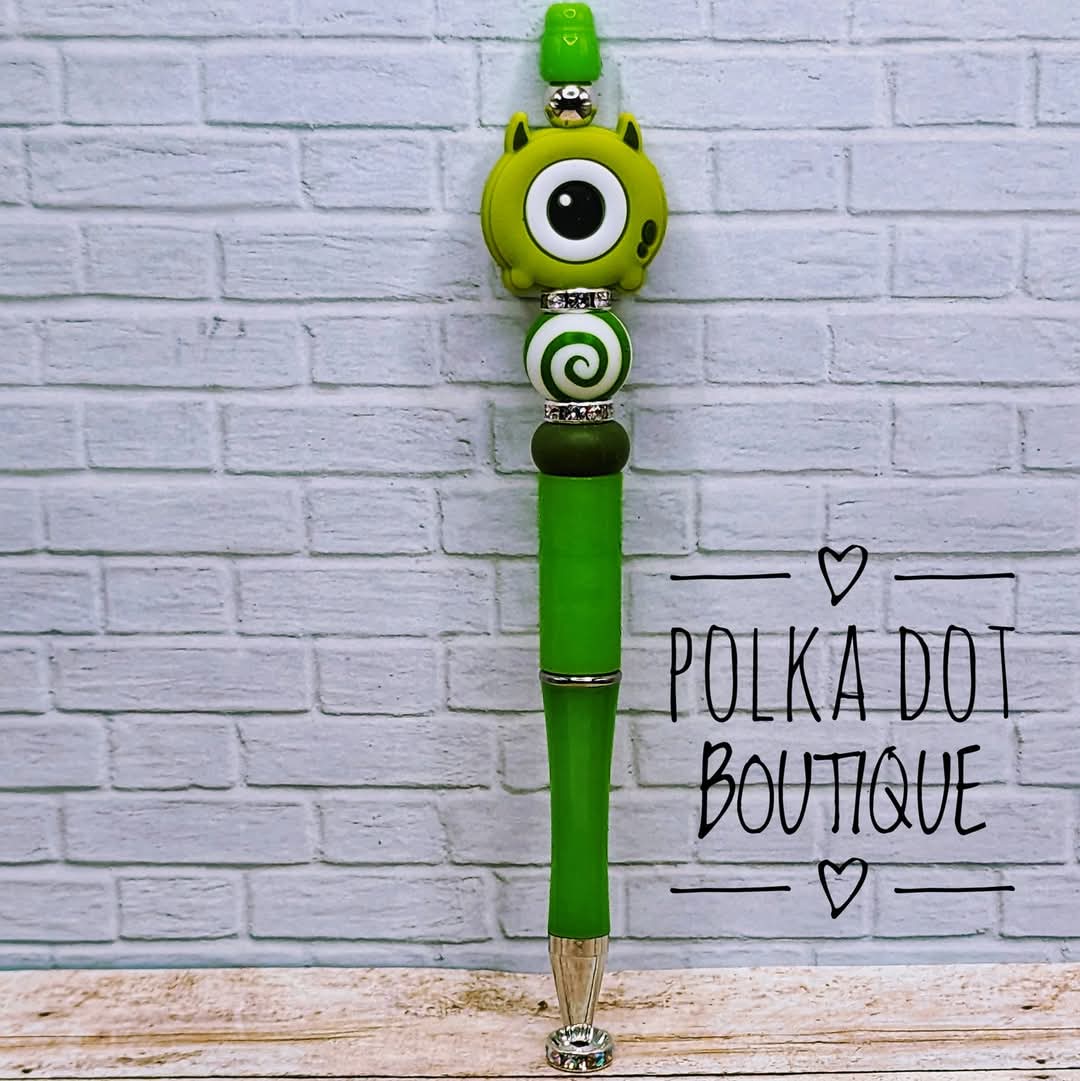 Monster Inc : Mike Silicone Beaded Pen