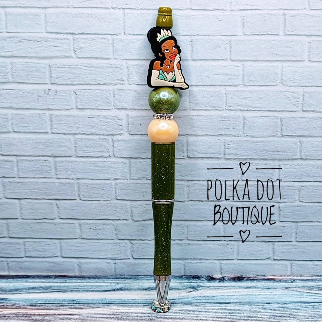 Princess: Tiana Silicone Beaded Pen