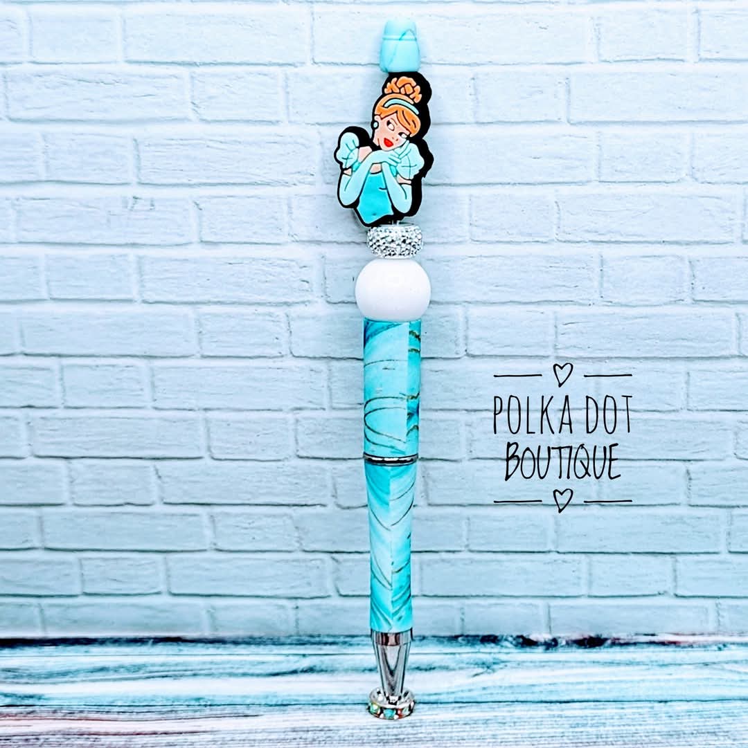 Princess: Cinderella Silicone Beaded Pen