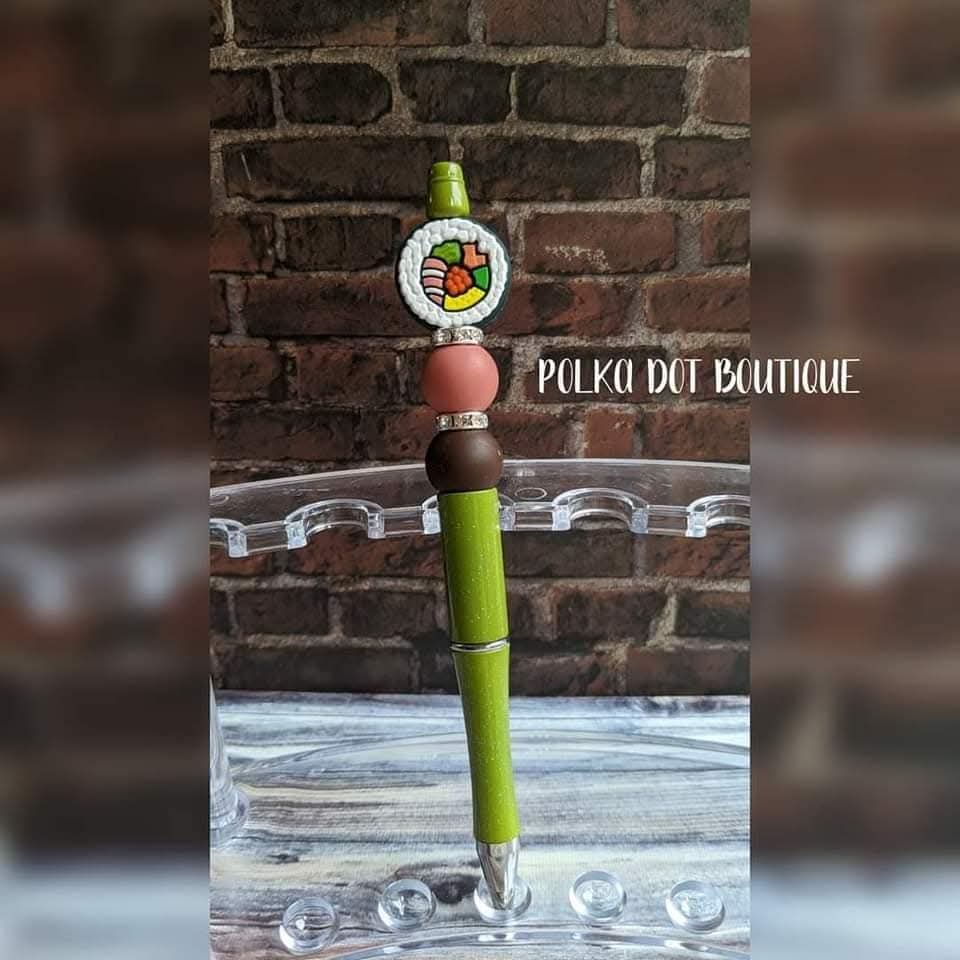 Sushi Silicone Beaded Pen