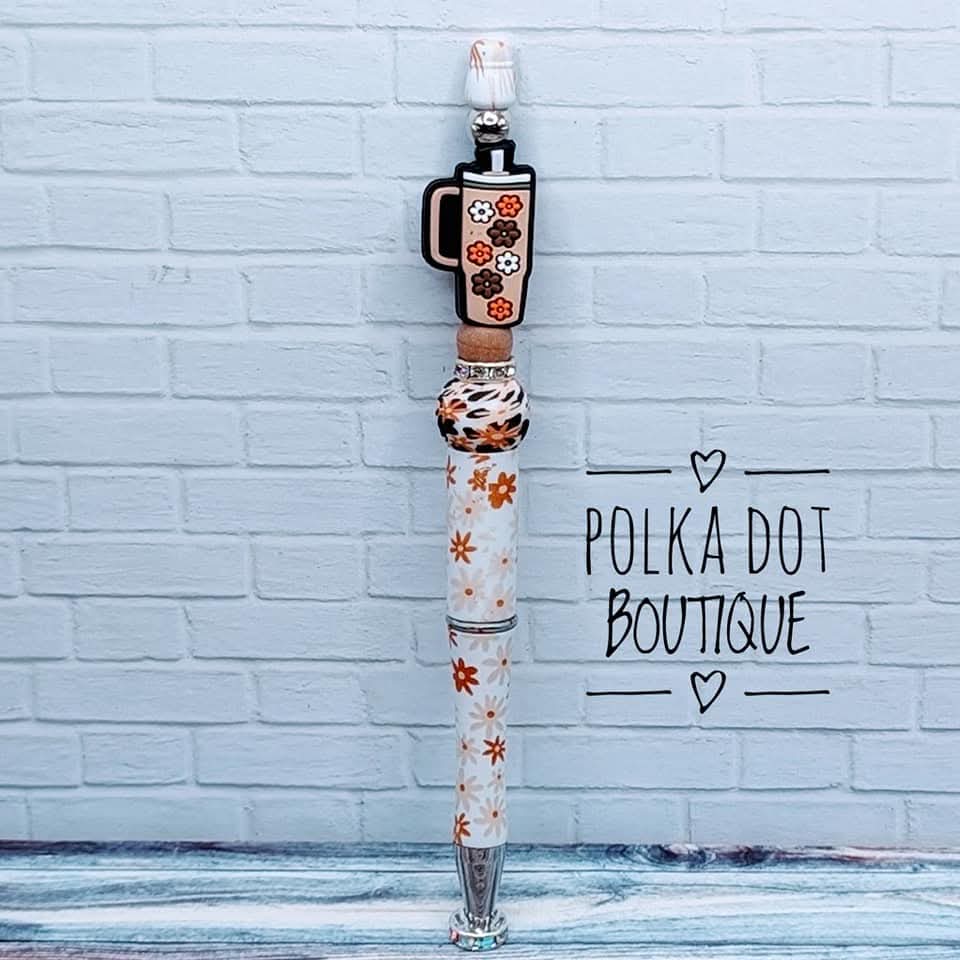 Tumbler : Chocolate Silicone Beaded Pen