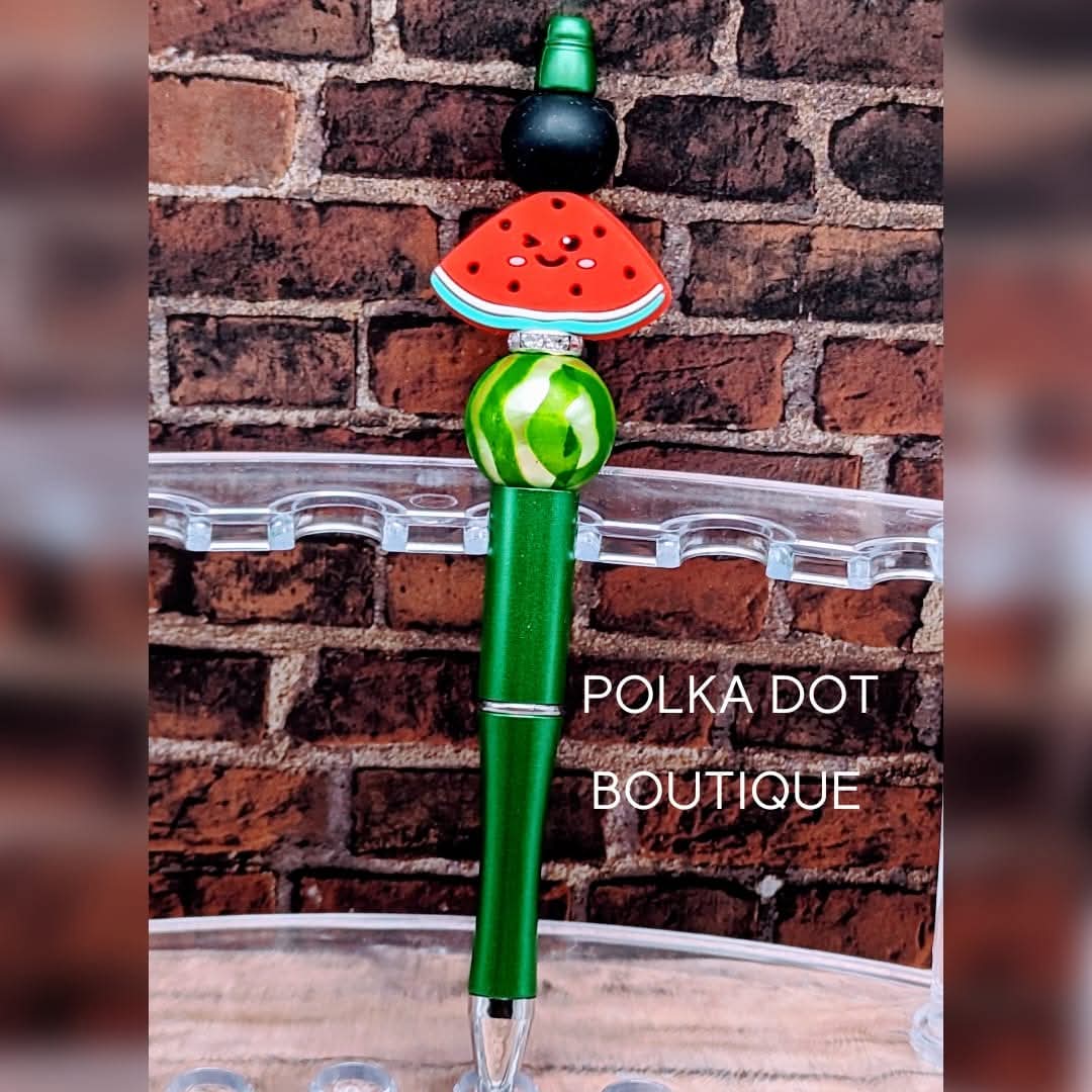 Watermelon Silicone Beaded Pen