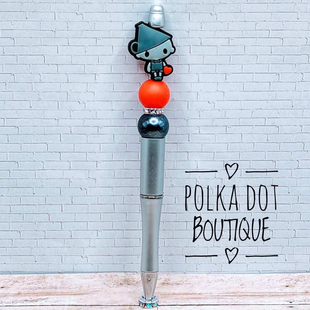 Wizard of Oz : Tin Man Silicone Beaded Pen