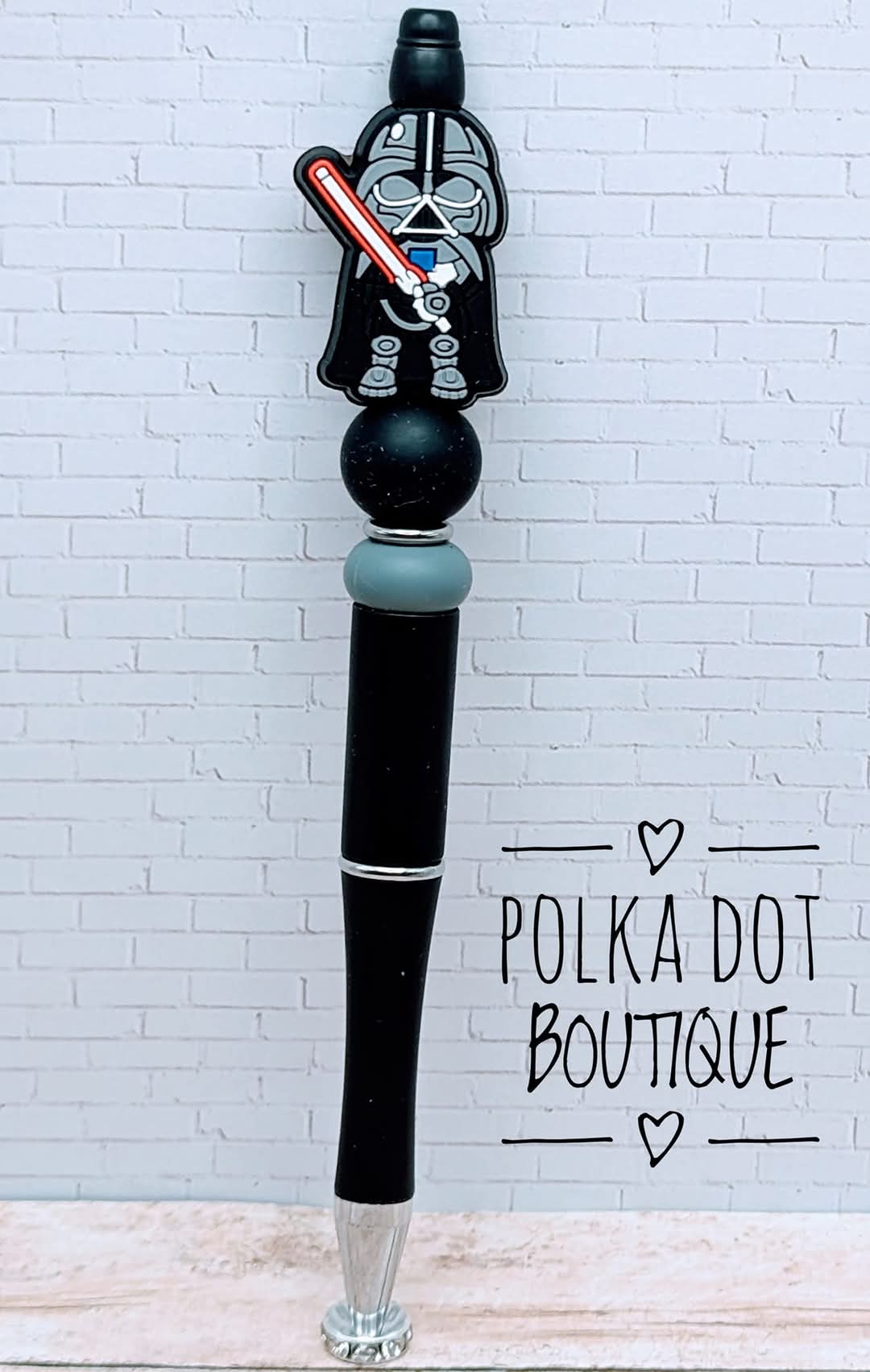 Superhero: Darth Vader Silicone Beaded Pen