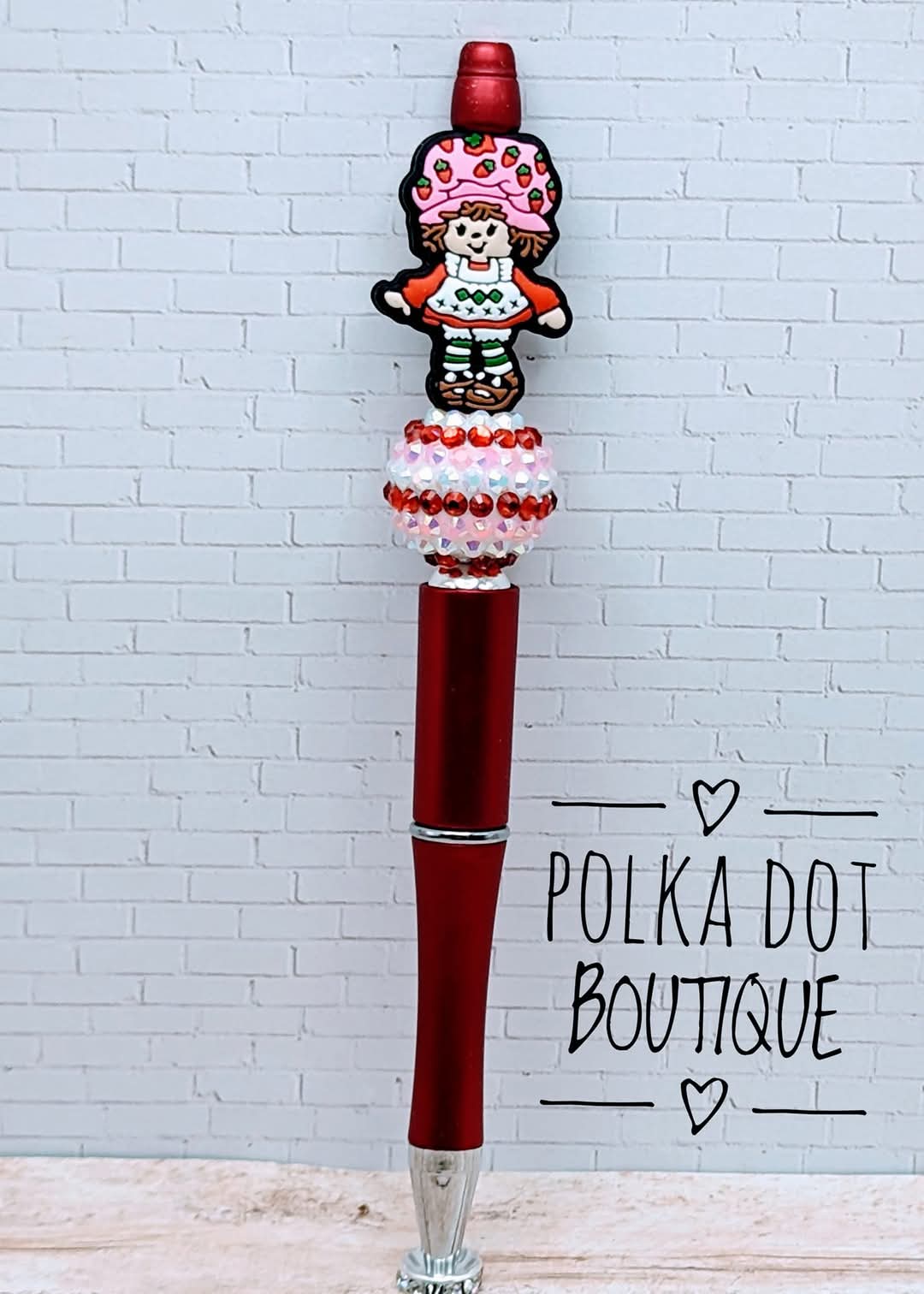 Strawberry Shortcake Silicone Beaded Pen