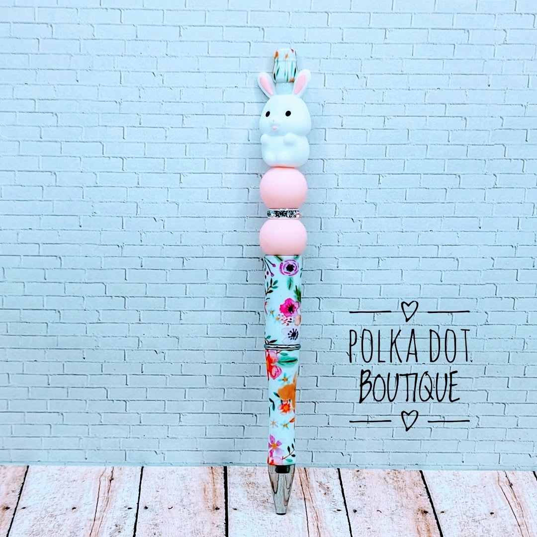 Bunny Silicone Beaded Pen