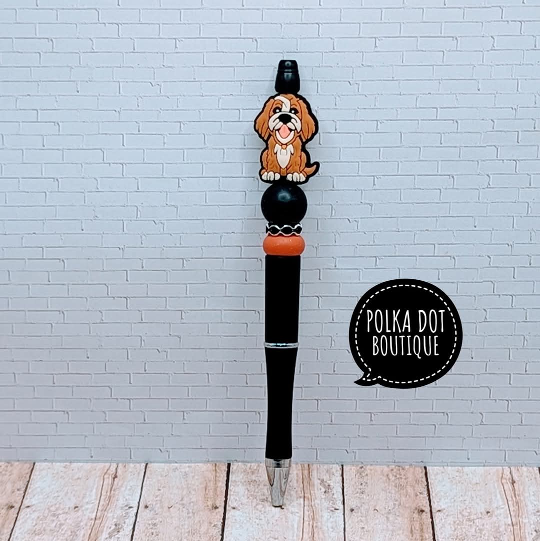 Dog : Beagle Silicone Beaded Pen