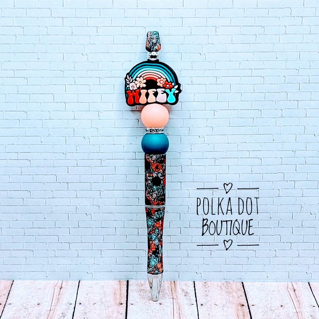 Wifey Silicone Beaded Pen