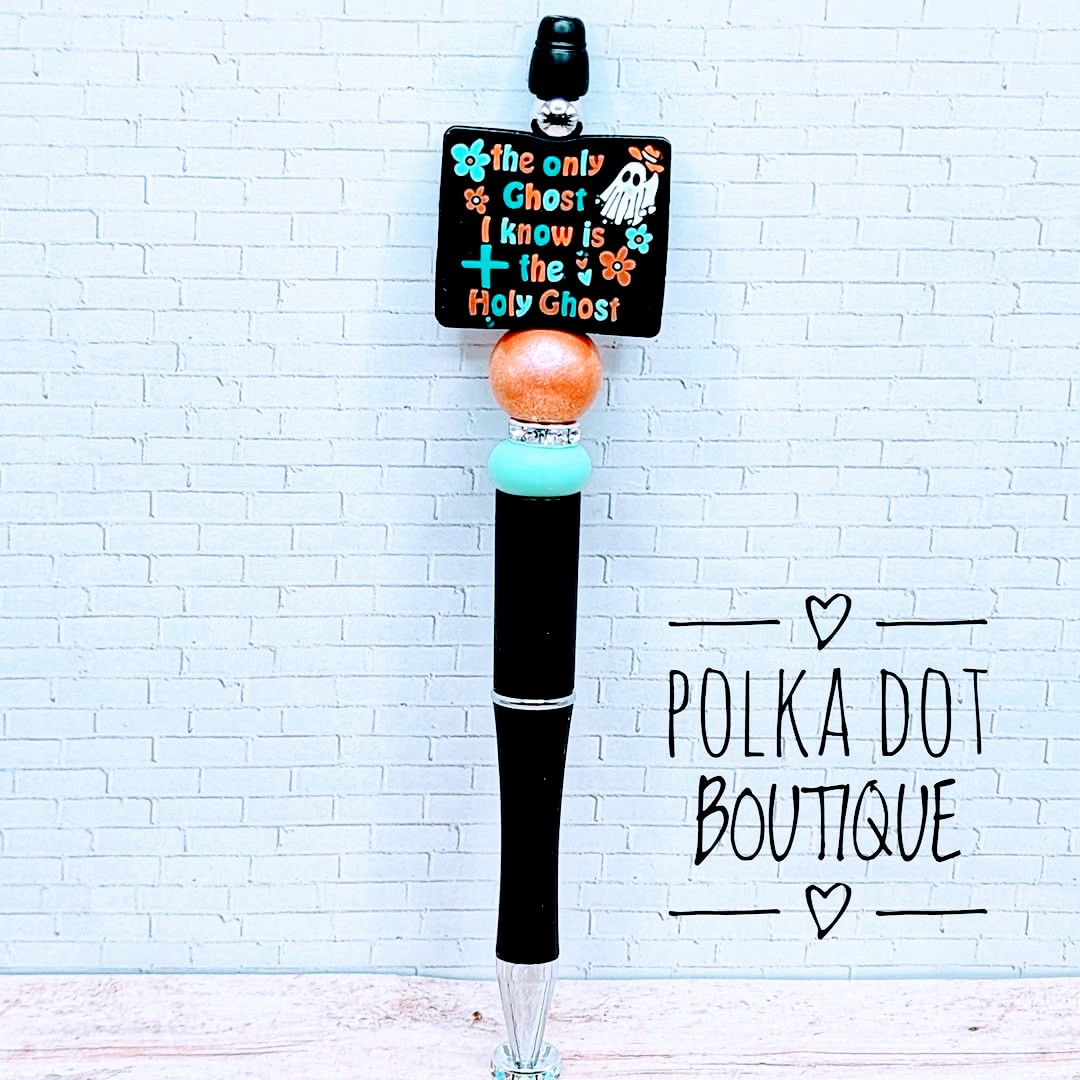 Holy Ghost Silicone Beaded Pen