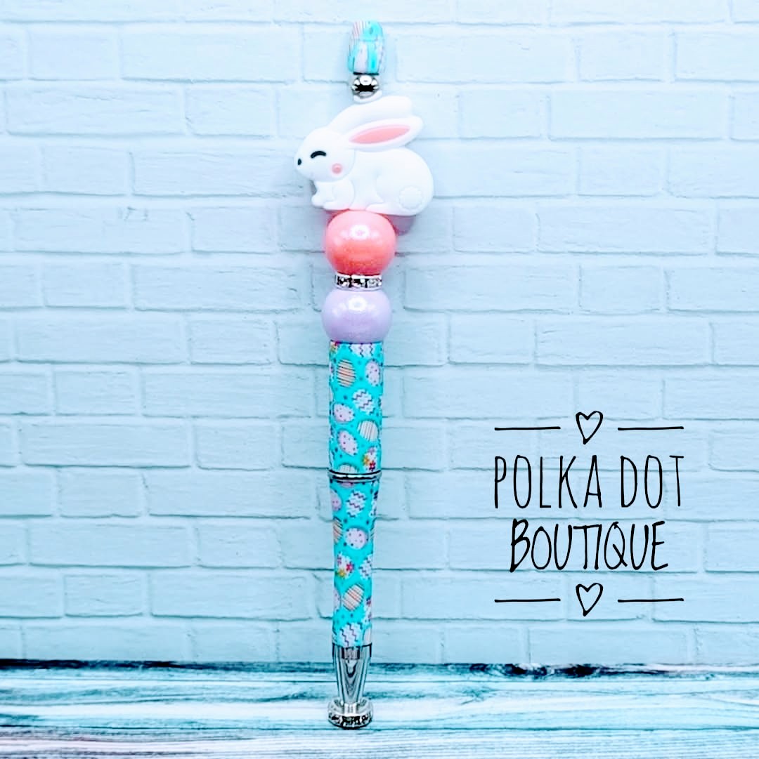Bunny Silicone Beaded Pen