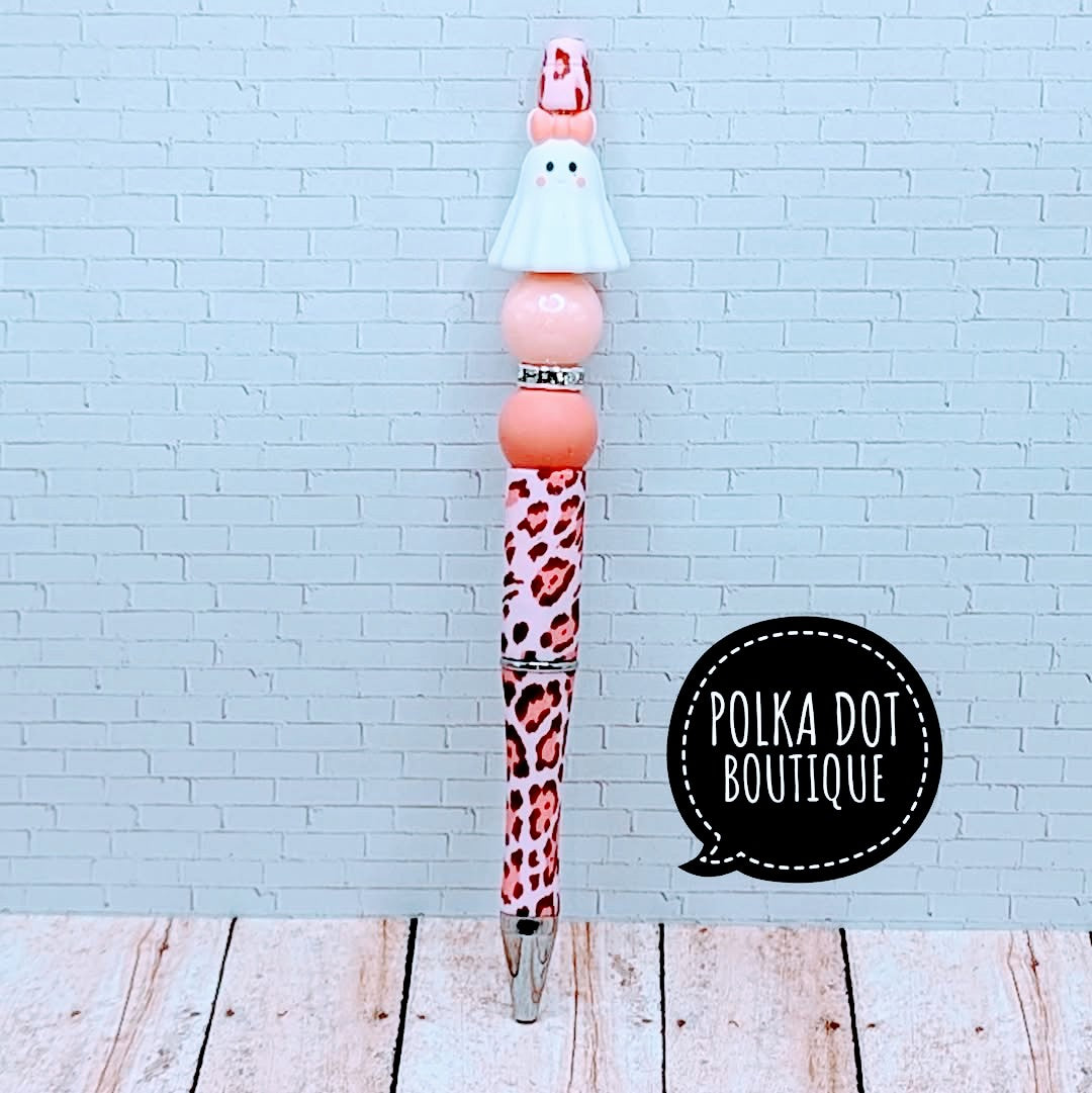 Ghost Silicone Beaded Pen