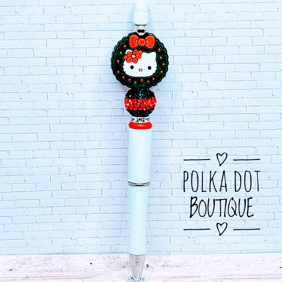 Hello Kitty Silicone Beaded Pen