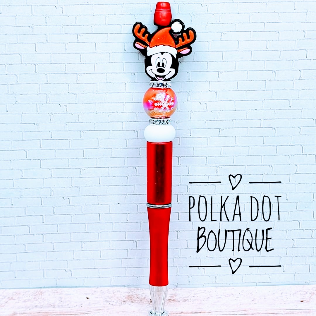 Mickey Silicone Beaded Pen
