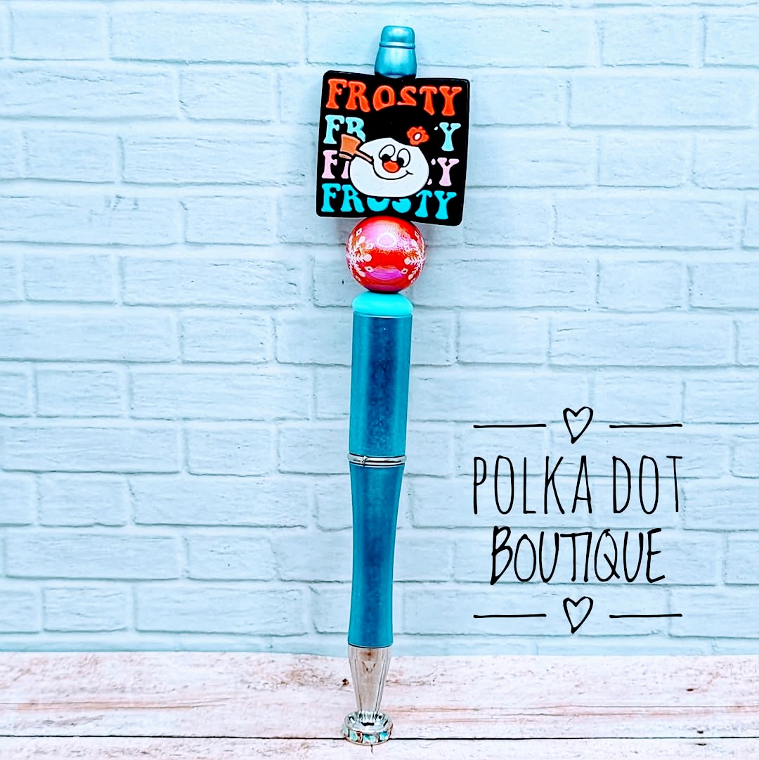 Frosty Silicone Beaded Pen