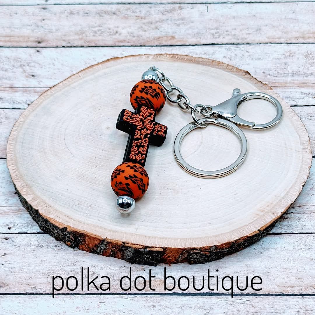 Cross Silicone Keychain