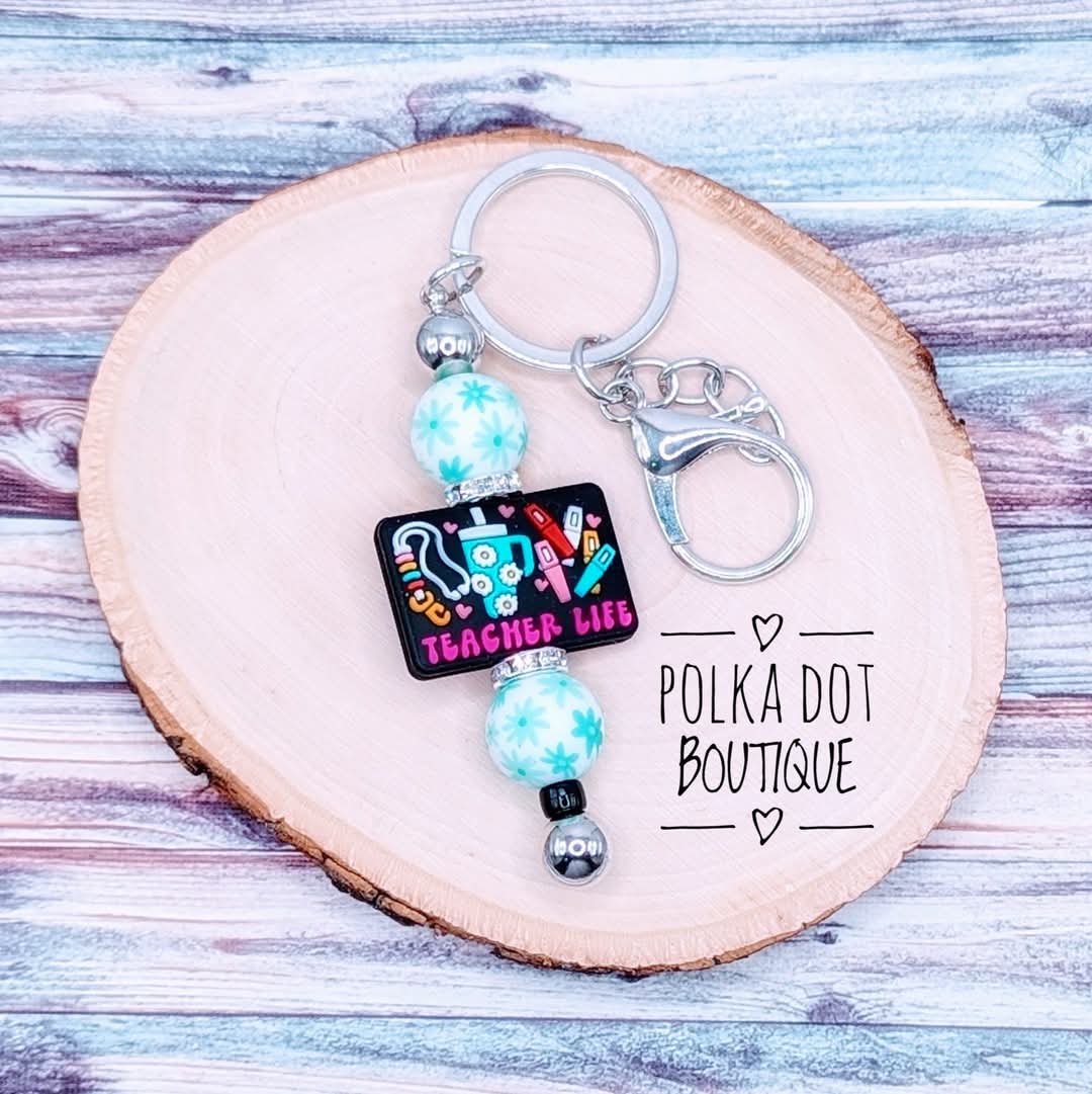 Teacher Life Silicone Keychain