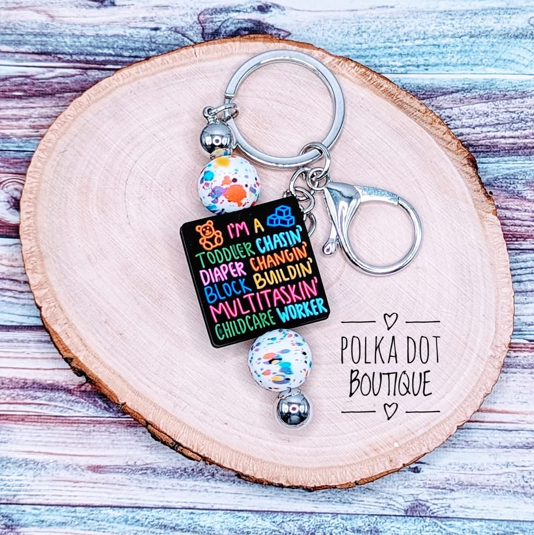 Childcare Worker Silicone Keychain