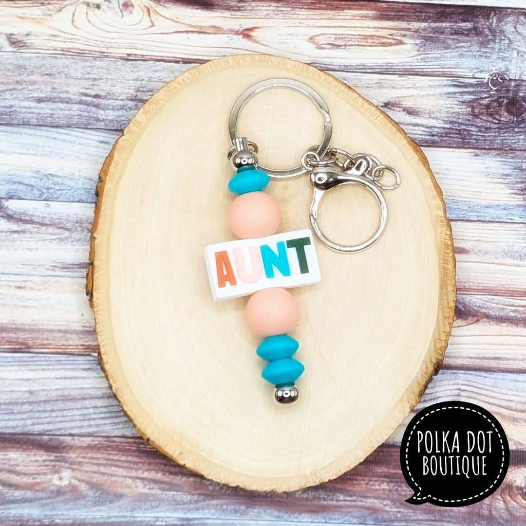 Aunt Silicone Keychain