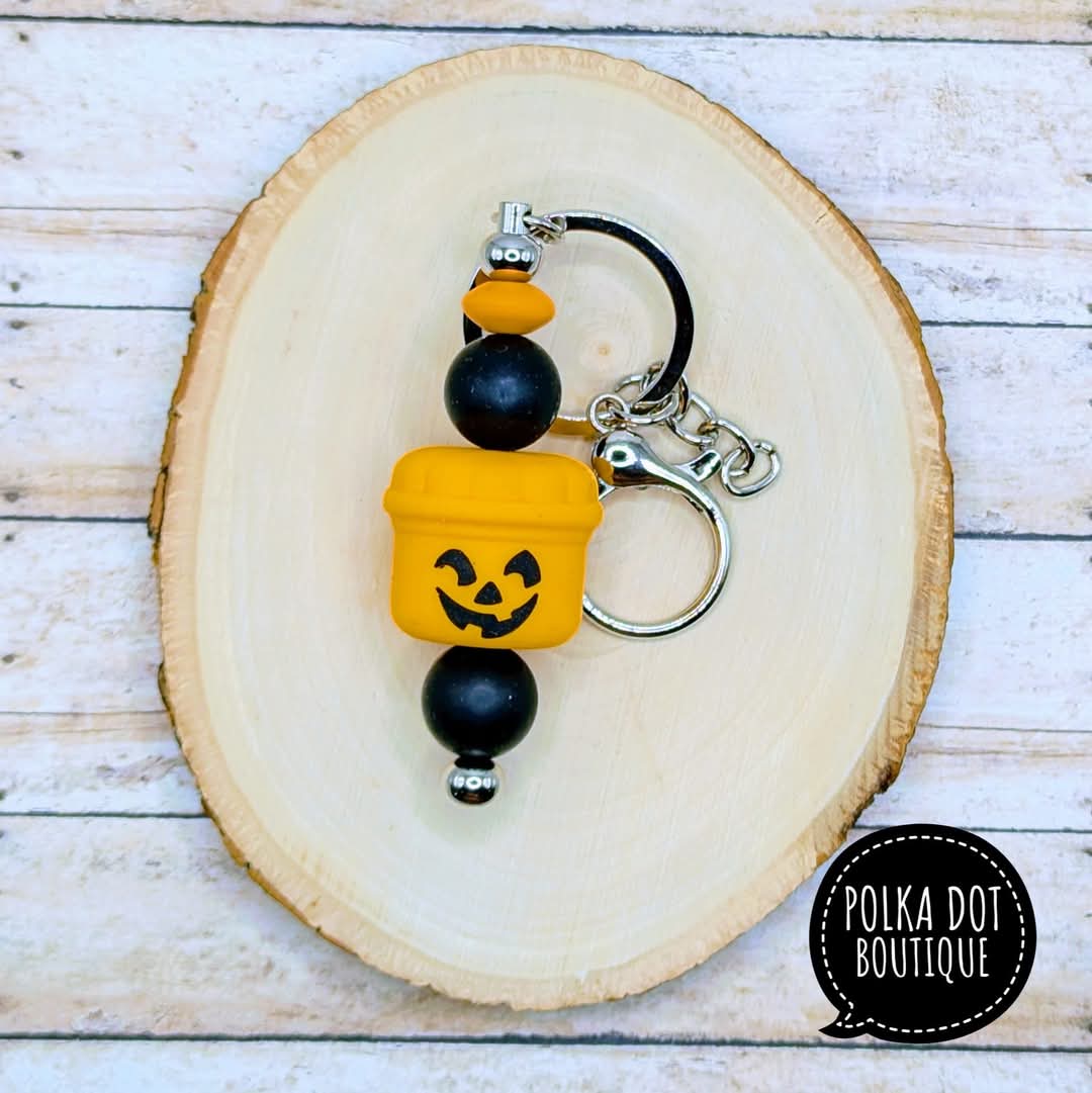 McDonald's Pumpkin Bucket Silicone Keychain