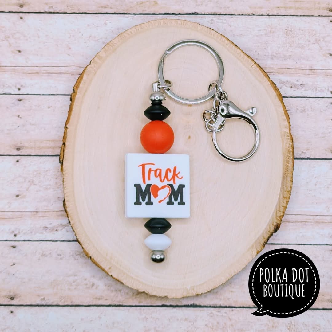 Track Mom Silicone Keychain