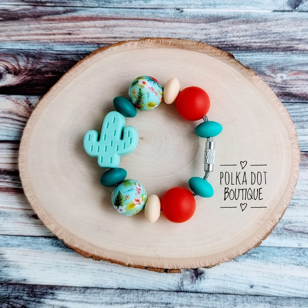 Cactus Teal Cup Charm