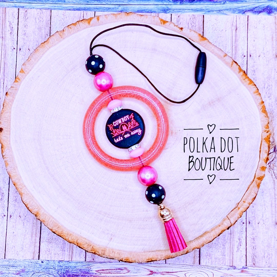 Cowboy take me away Car Charm