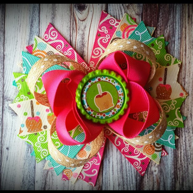 Carmel Apple Hairbow