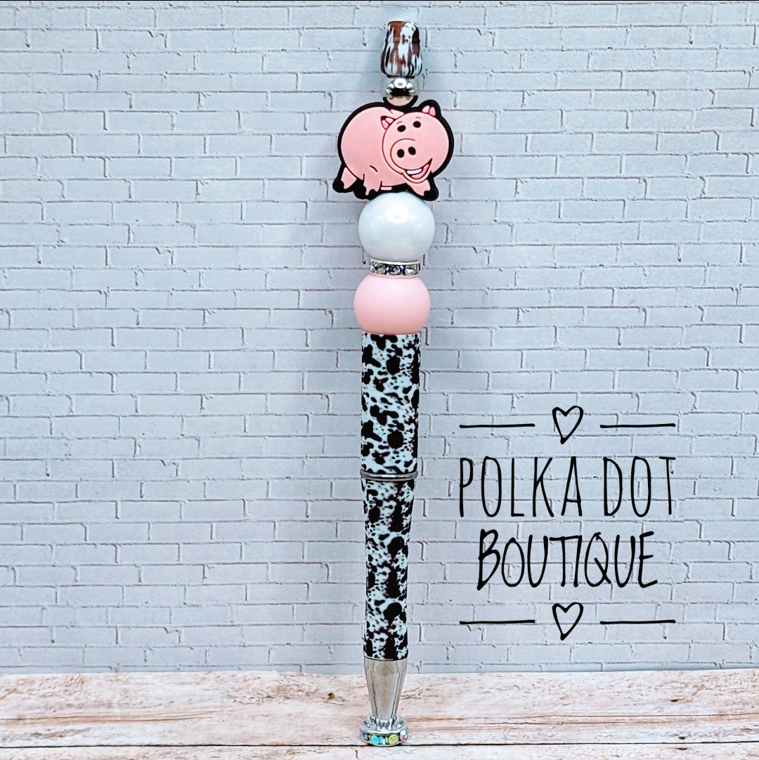 Toy Story : Pig Silicone Beaded Pen