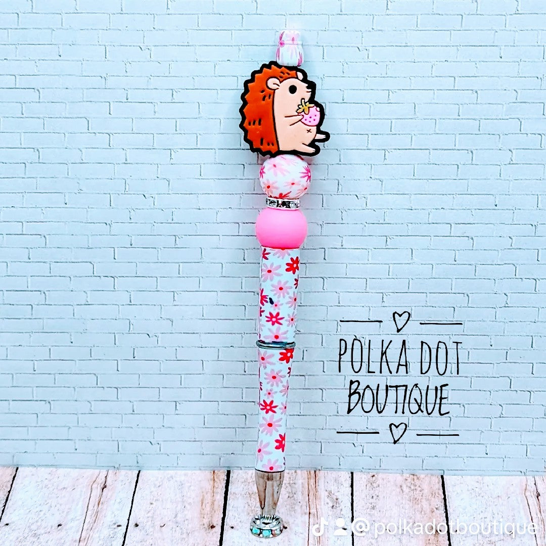 Porcupine Silicone Beaded Pen
