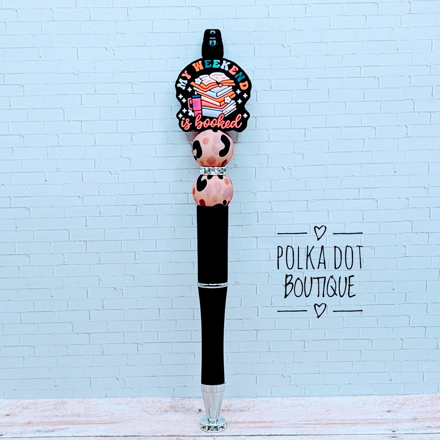 My weekend is booked Silicone Beaded Pen
