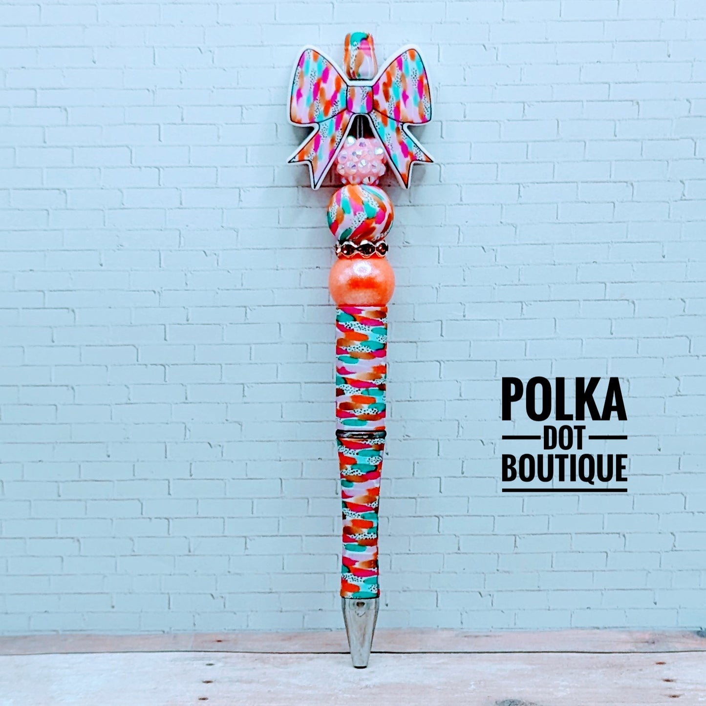 Bow : Waterbrush Bow Silicone Beaded Pen