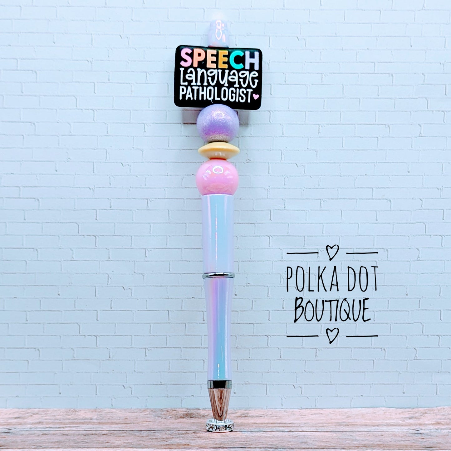 Teacher : Speech Language Pathologist Silicone Beaded Pen