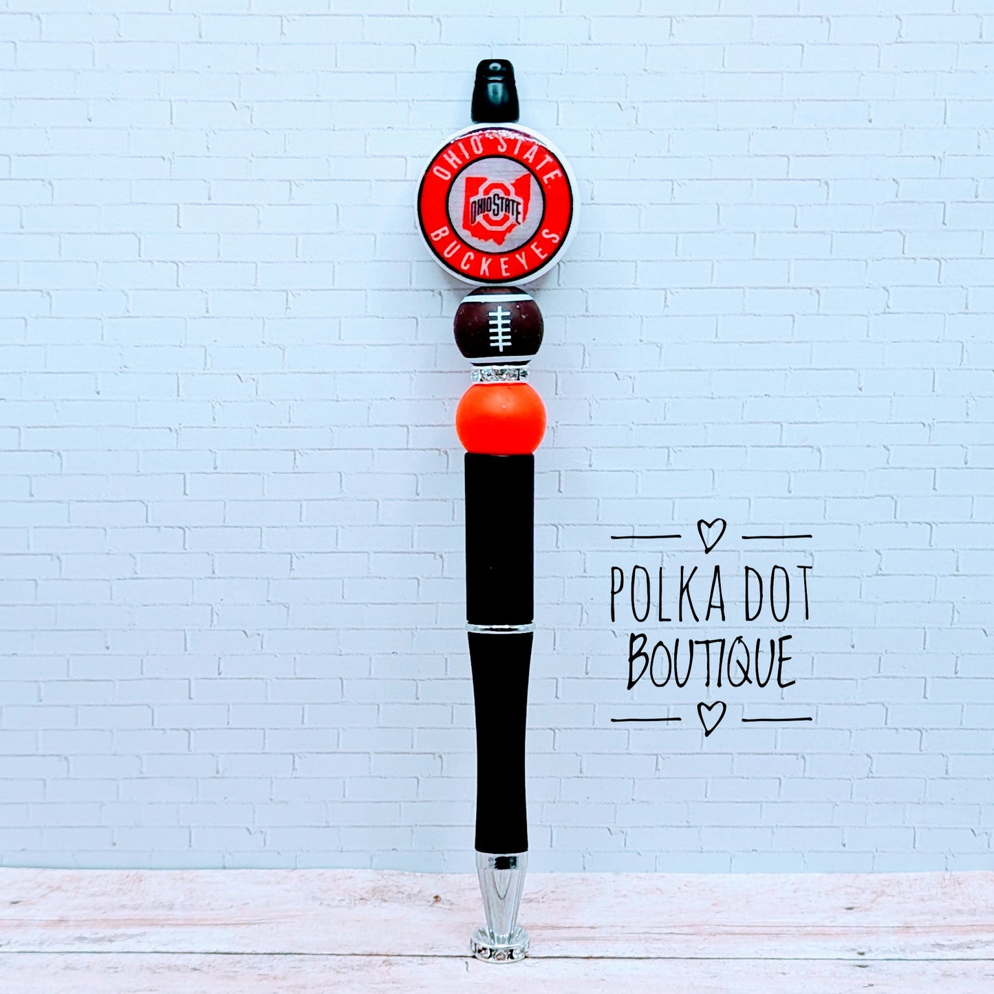 Ohio State Silicone Beaded Pen