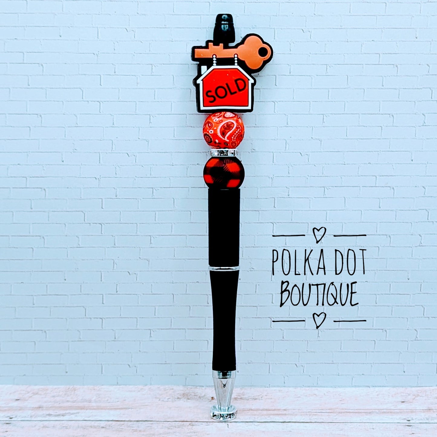 Sold House Key Silicone Beaded Pen