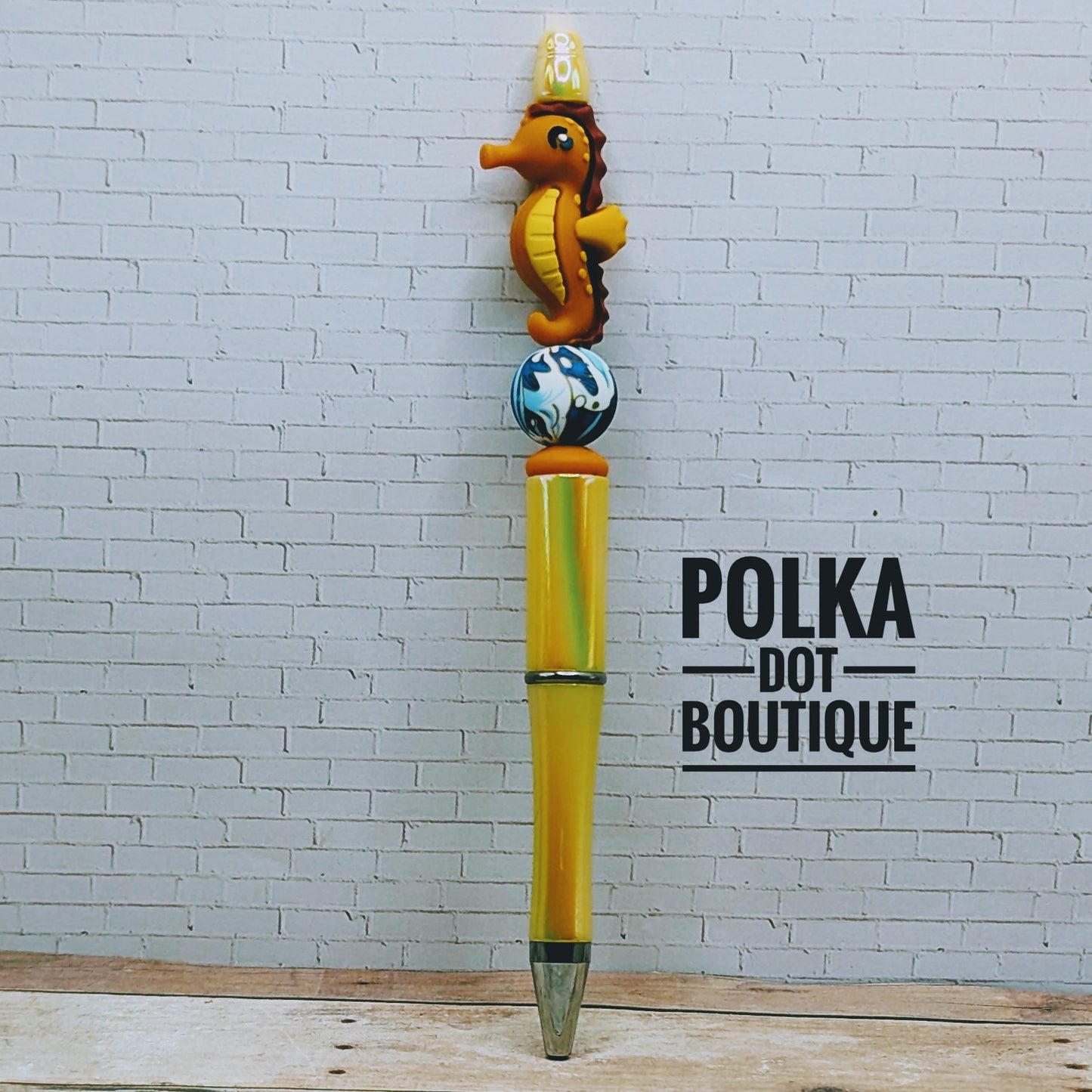 Seahorse Silicone Beaded Pen