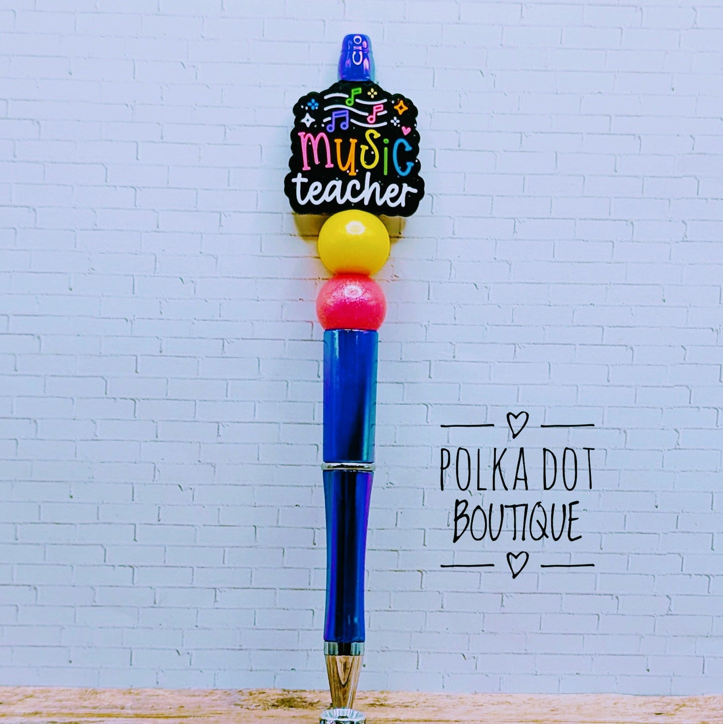 Teacher / Staff : Music Teacher Silicone Beaded Pen