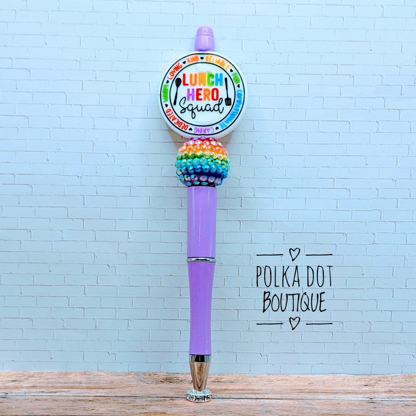 Teacher / Staff : Lunch Hero Squad Silicone Beaded Pen