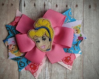 Cinderella Princess Pinwheel Bow