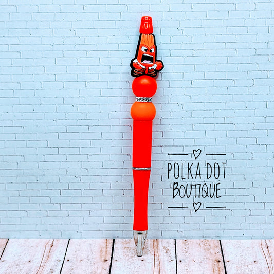 Inside Out : Anger Silicone Beaded Pen