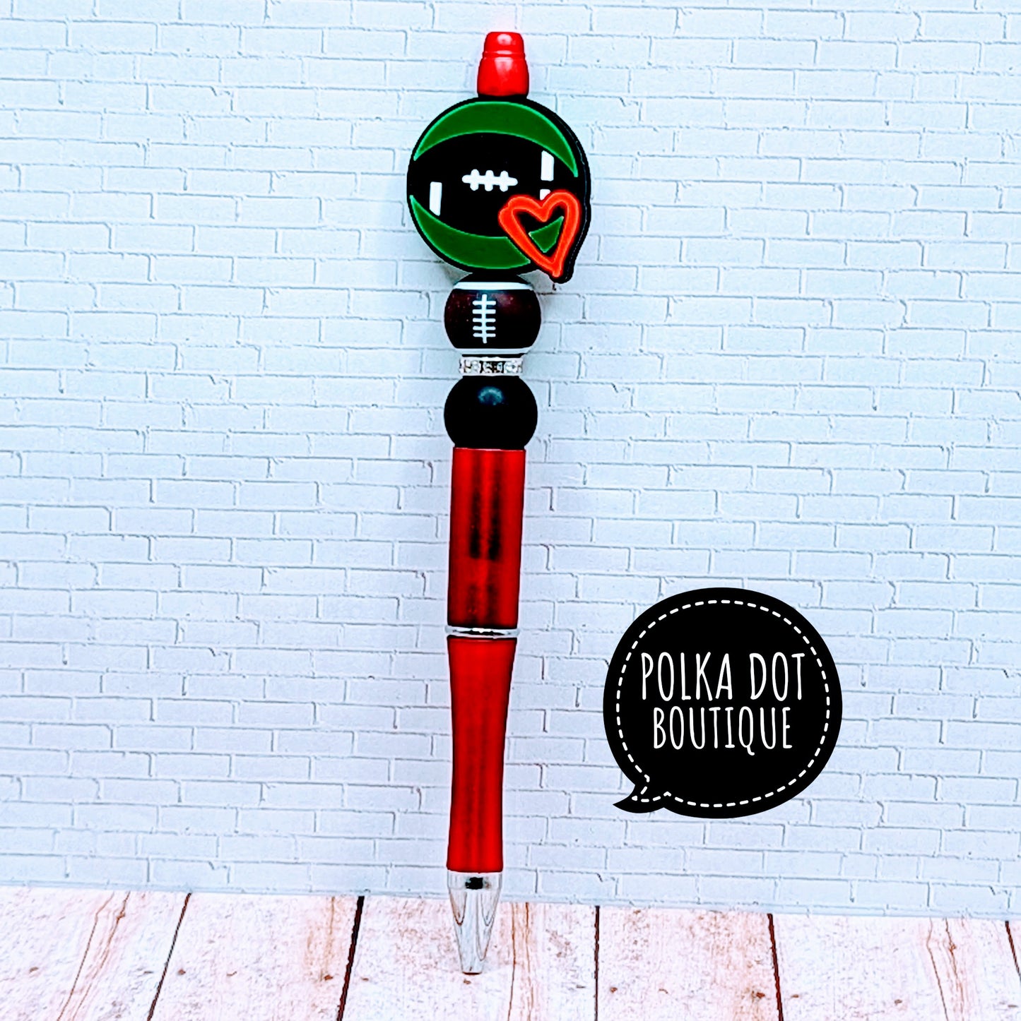 Football Silicone Beaded Pen