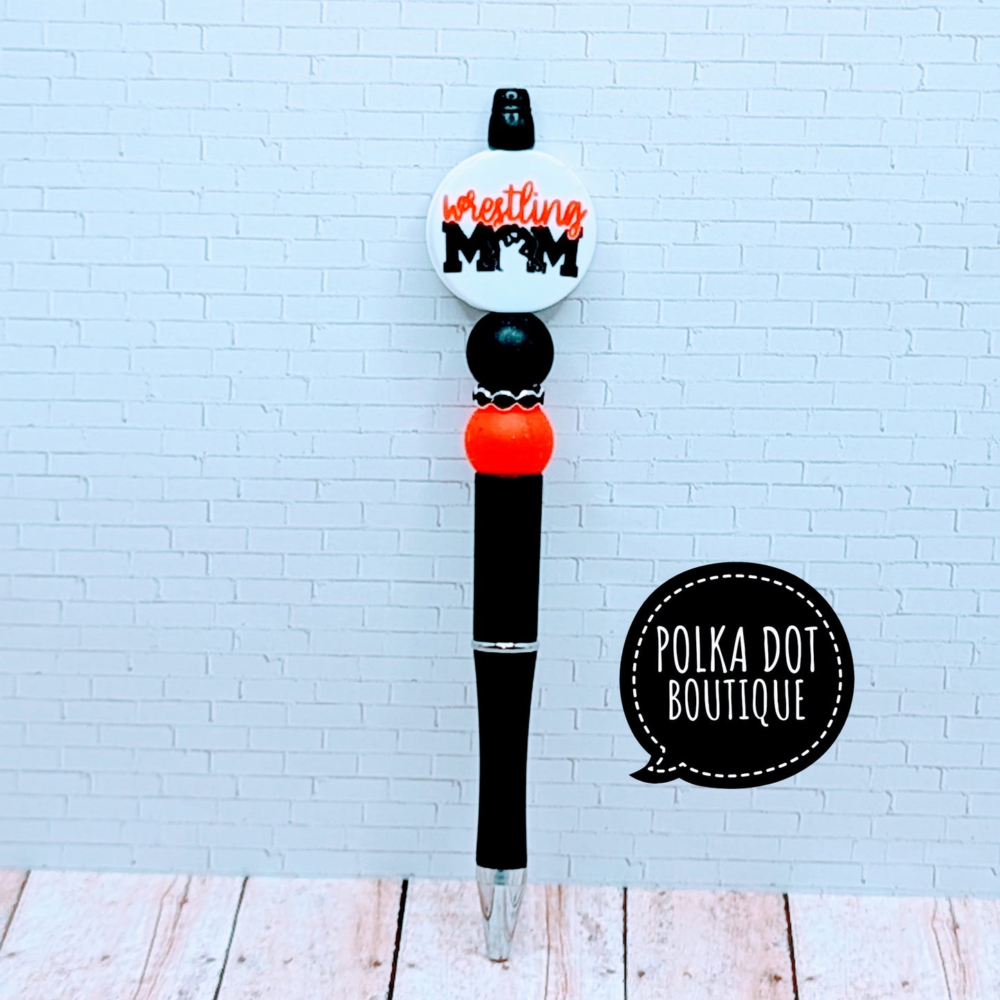 Mom : Wrestling Mom Silicone Beaded Pen