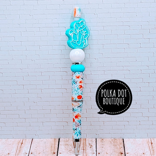 Mom and Baby/Toddler Silicone Beaded Pen