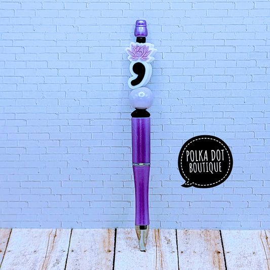 Mental Health Silicone Beaded Pen