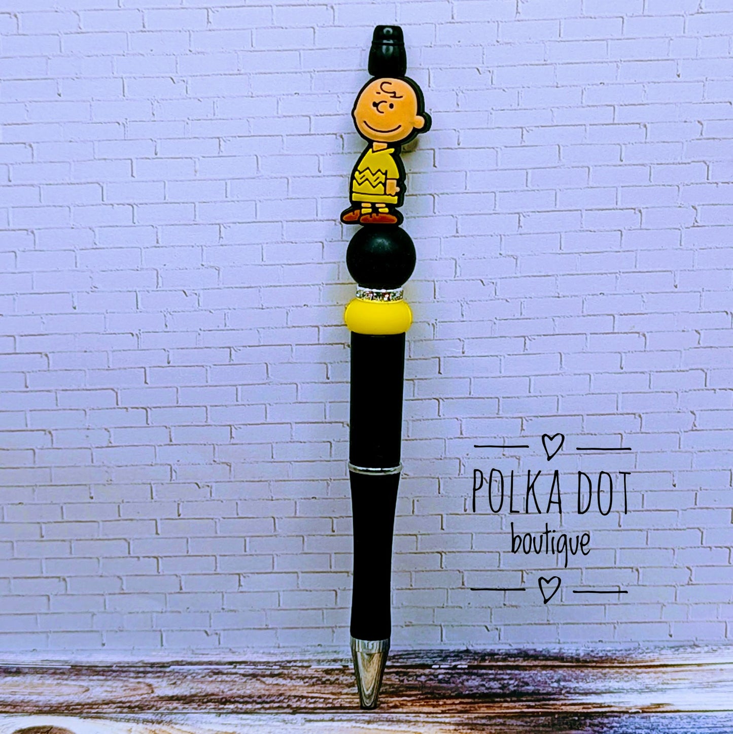 Charlie Brown Silicone Beaded Pen