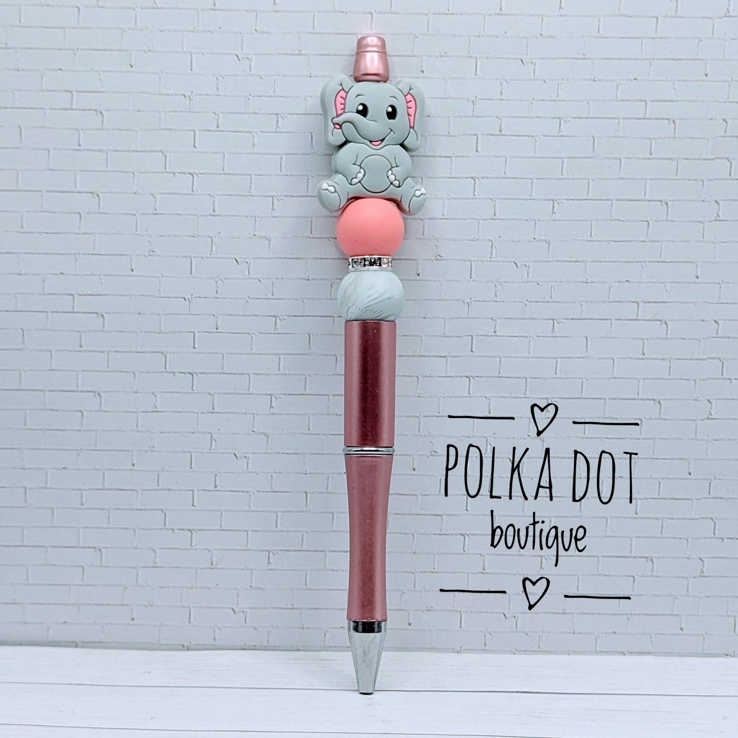 Elephant Silicone Beaded Pen