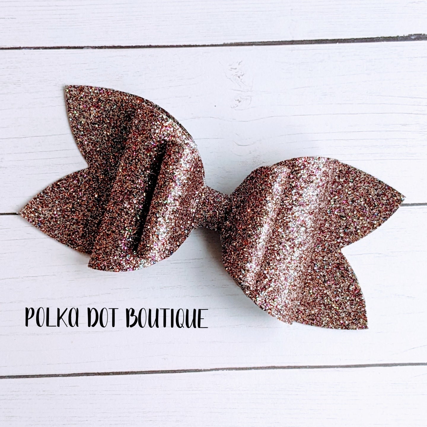 Multi color Glitter Faux Leather Bow