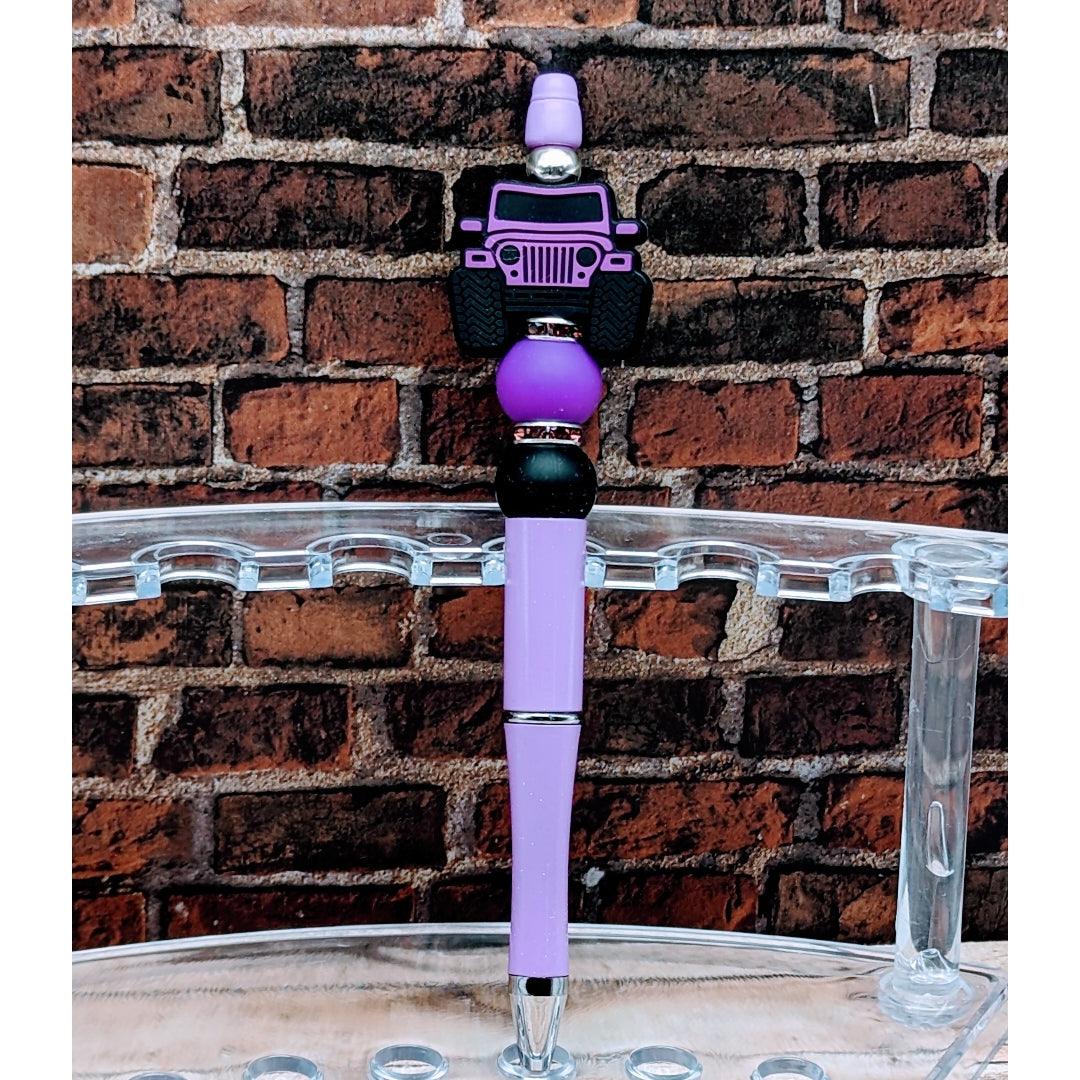 Jeep : Purple Silicone Beaded Pen