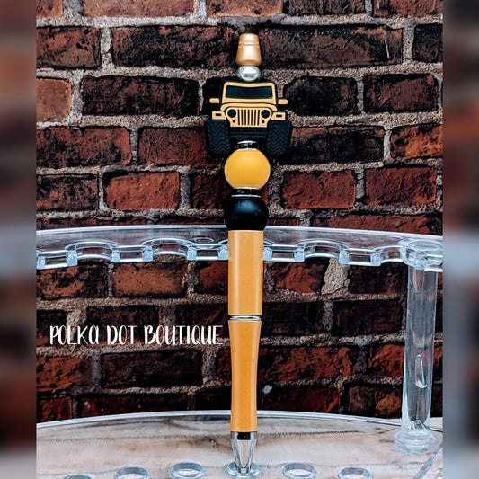 Jeep : Orange Silicone Beaded Pen